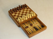 Chopra Backgammon and Chess Set with Drawer Design