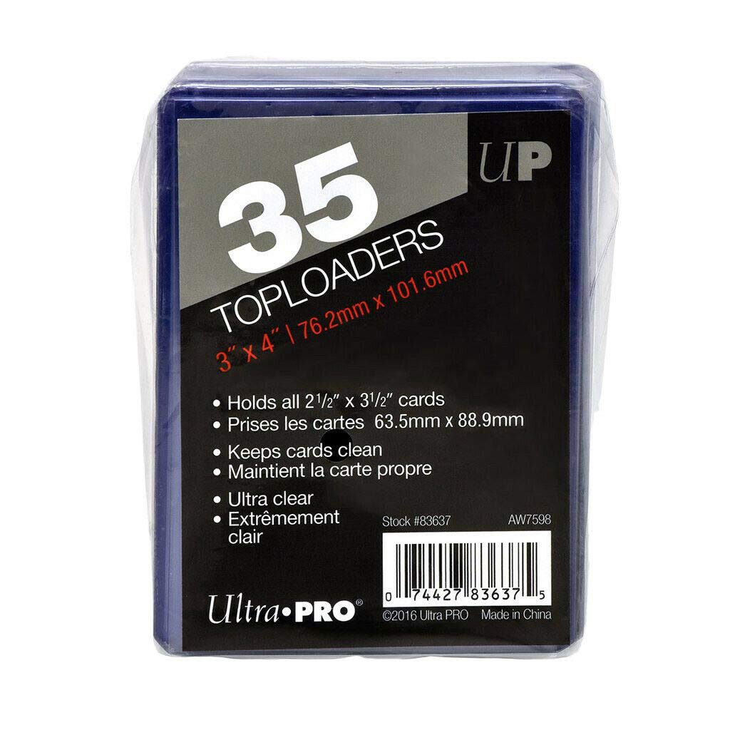Ultra Pro Toploaders Card Protectors Ultra Clear 35-Count 3" x 4" Size for 2.5" x 3.5" Cards (2)