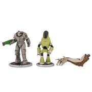 Toynk Fallout X01 Power Armor and Protectron 3-Inch Mini Figure Set 2-Pack for Adults | Includes Build-A-Figure Deathclaw Piece