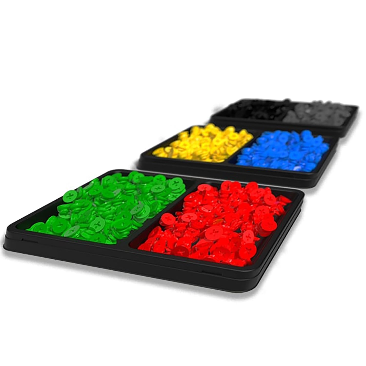 Bonjour Games: RONE: Invasion - Set of 3 Plastic Trays - Board Game Storage Accessory, Store & Organize Game Dice-Tokens-Pieces, Durable & Lightweight