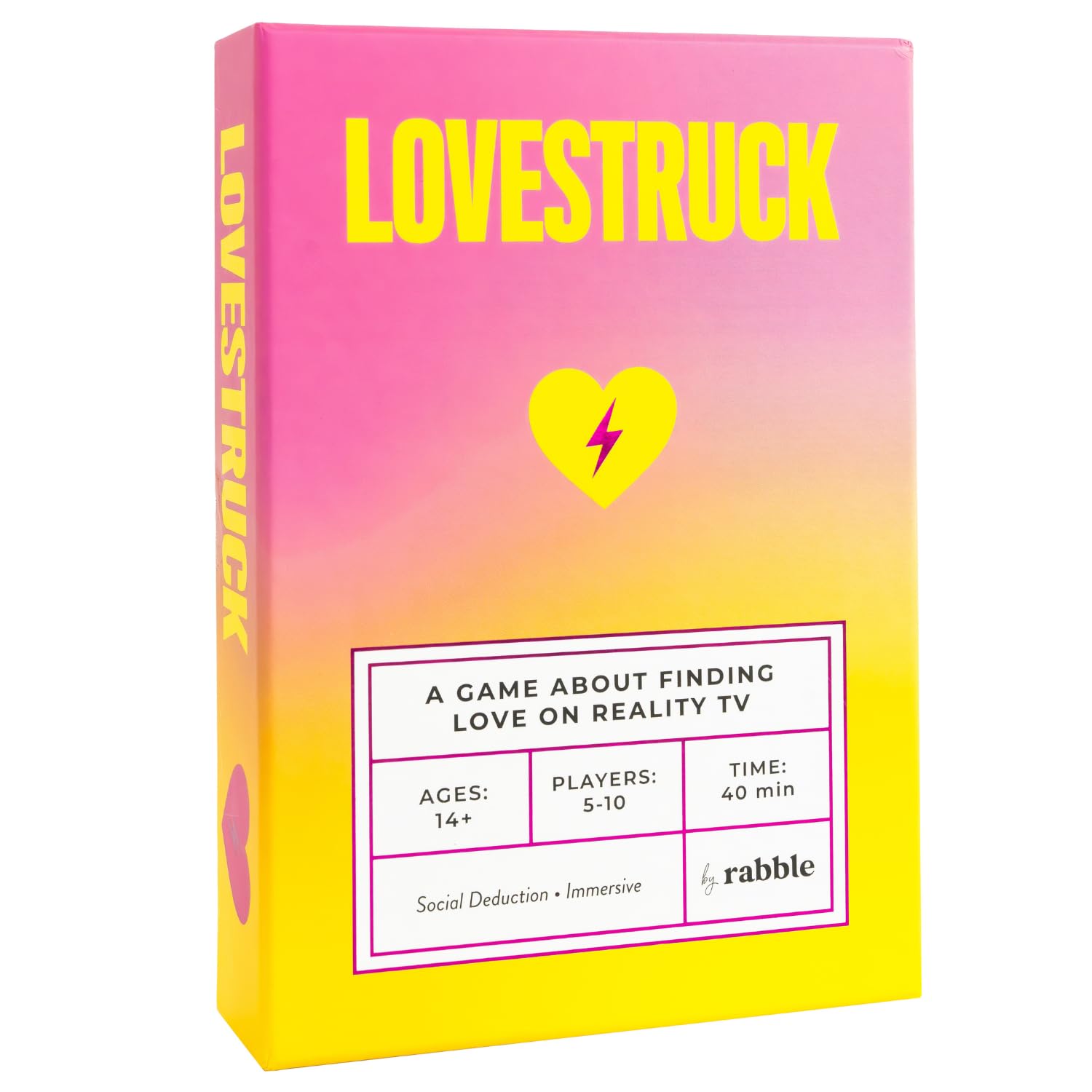 Rabble Lovestruck - Reality TV Party Board Game | 5-10 Players, for Groups, Adult Game Night, No TV Knowledge Needed, Social Deduction