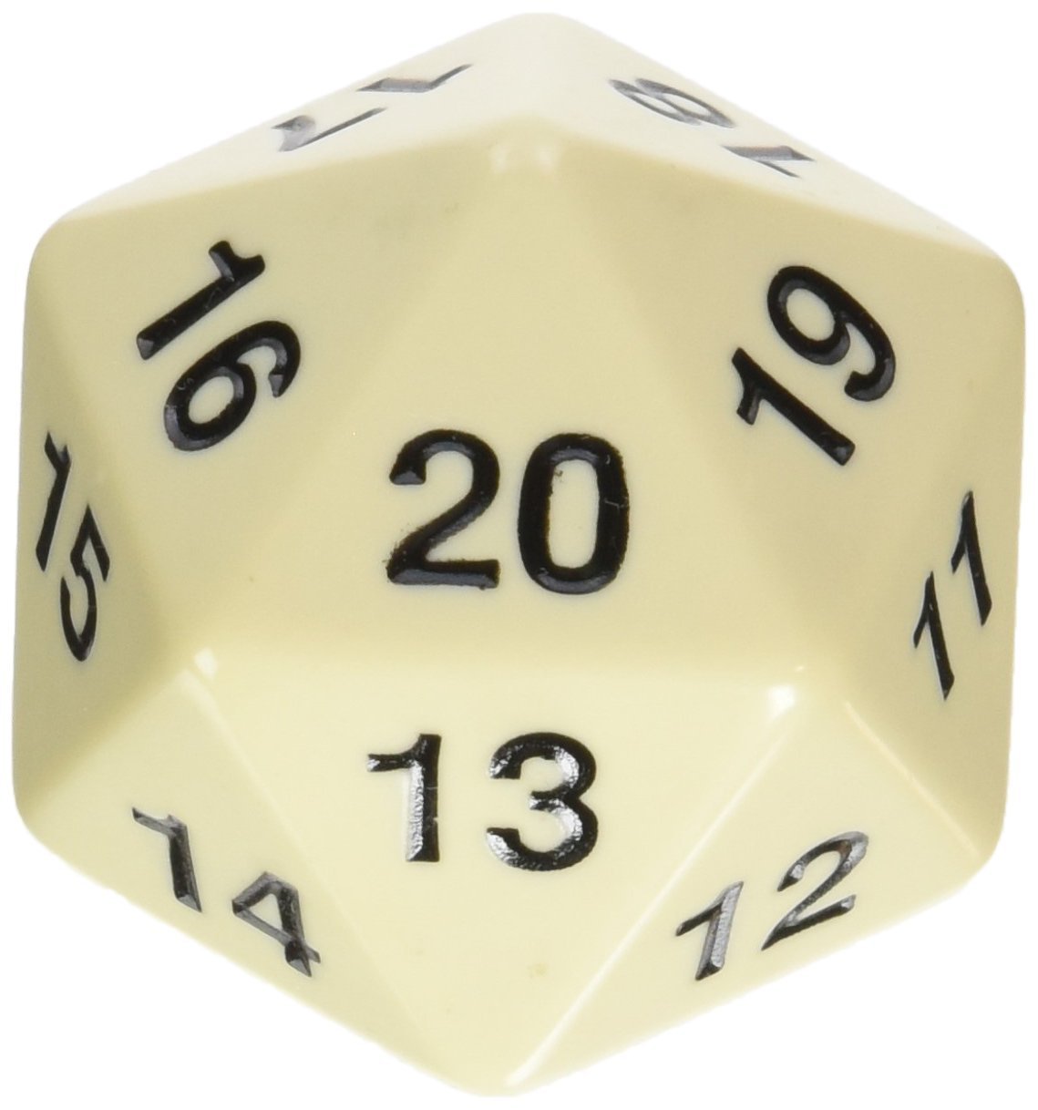 d20 Single 55mm Countdown Ivory (Bagged)