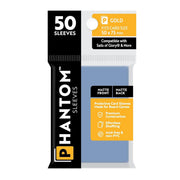 Phantom Sleeves: Gold Size 50 x 75mm: Matte Front/Back - 50 Pack - Transparent Protective Card Sleeves for Board Games, Trading Cards & Card Games