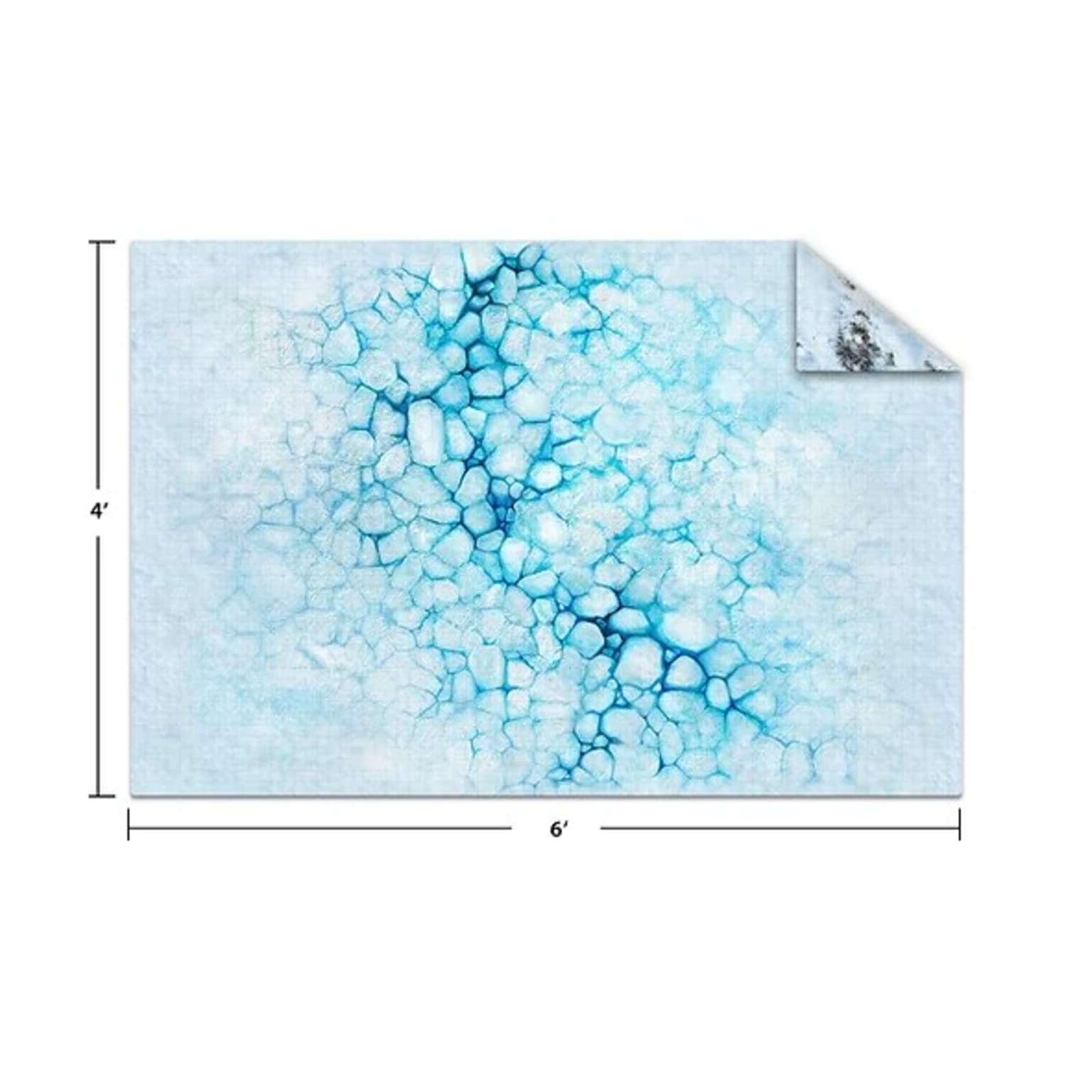 Monster Scenery Ice Wilds: Frozen Tundra Neoprene 72x48 Reversible Game Mat with Grid