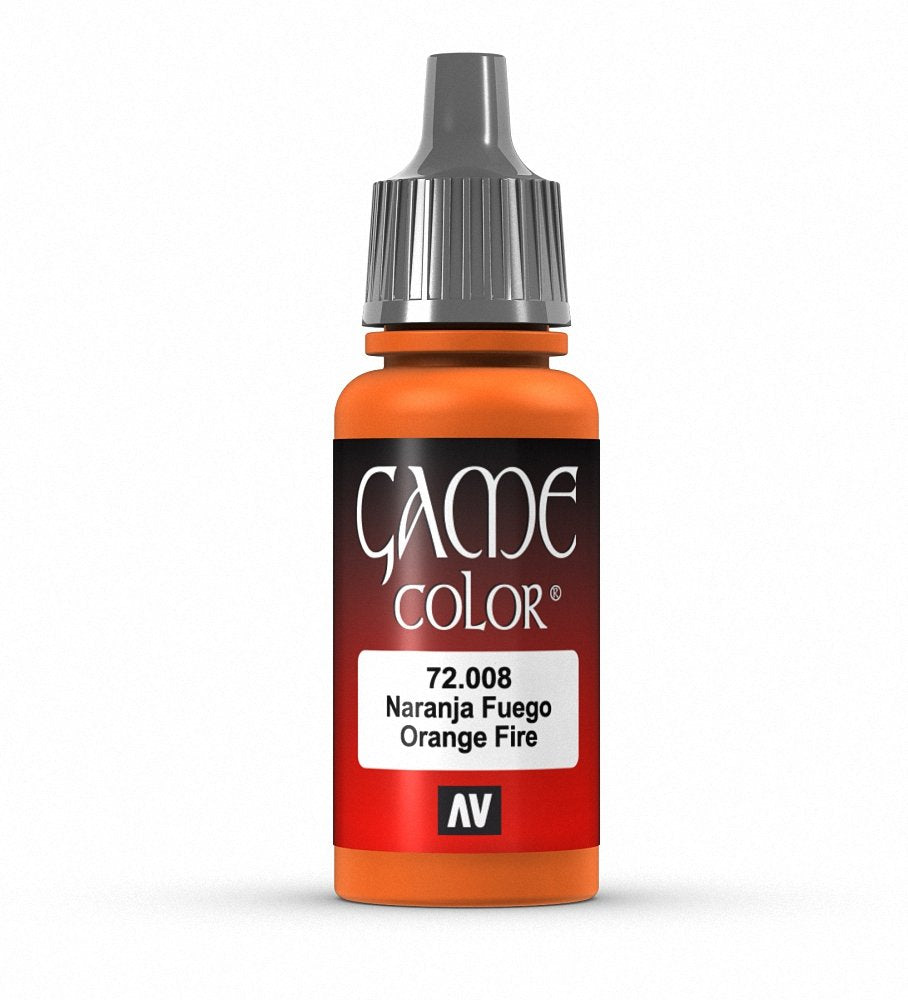 Vallejo Game Color Orange Fire Paint, 18ml