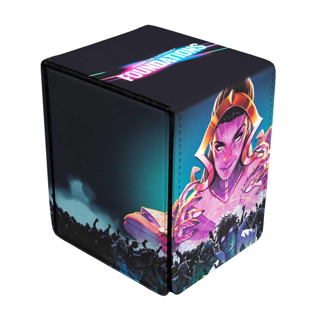 Utlra PRO - Foundations Liliana Premium Alcove Flip Deck Box for Magic: The Gathering, MTG card storage solution, deck protection tournaments, premium collector’s edition deck box