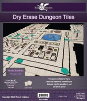Dry Erase Dungeon Tiles, Shapes, and Sizes White Nine 10" Squares