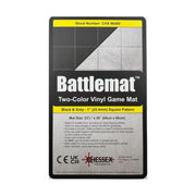 Chessex Play Mat – Mat: 1” Sq 2 Sided Black/Grey Battle mat Two Colour Playmat – Smooth & Tough – Compatible with Tabletop RPGs – Accessories for Game Night