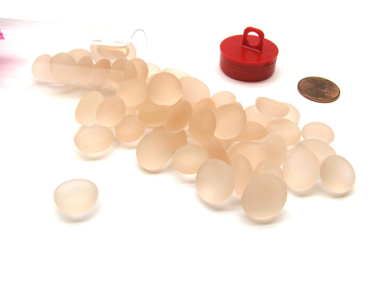 Glass Stones Tube Crystal Pink Frosted (40)