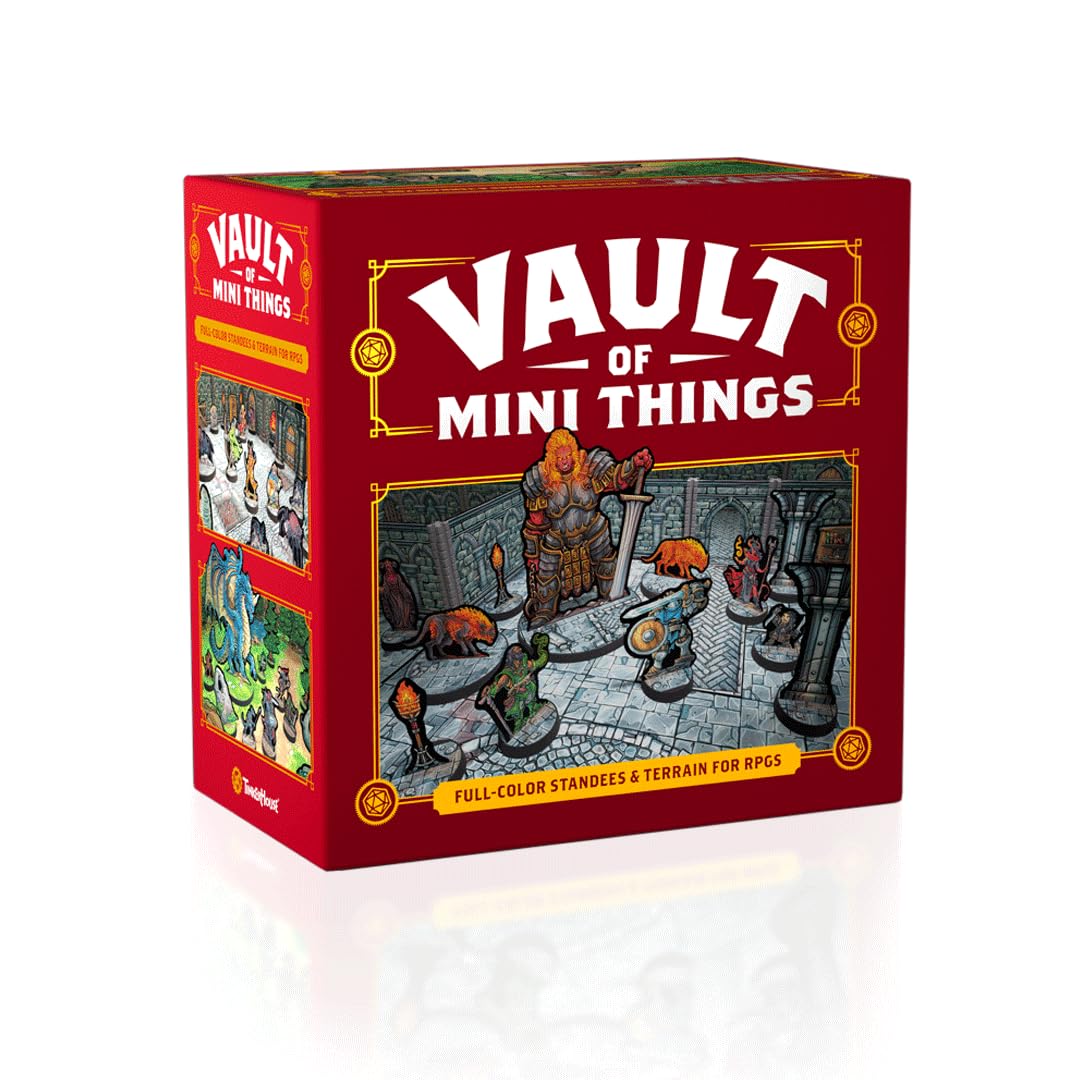 Tinkerhouse The Vault of Mini Things - All-in-one RPG Toolkit Featuring Over 830 standees, Terrain, Props, and map Tiles. Complete with Organization so You can find What You Need Fast.