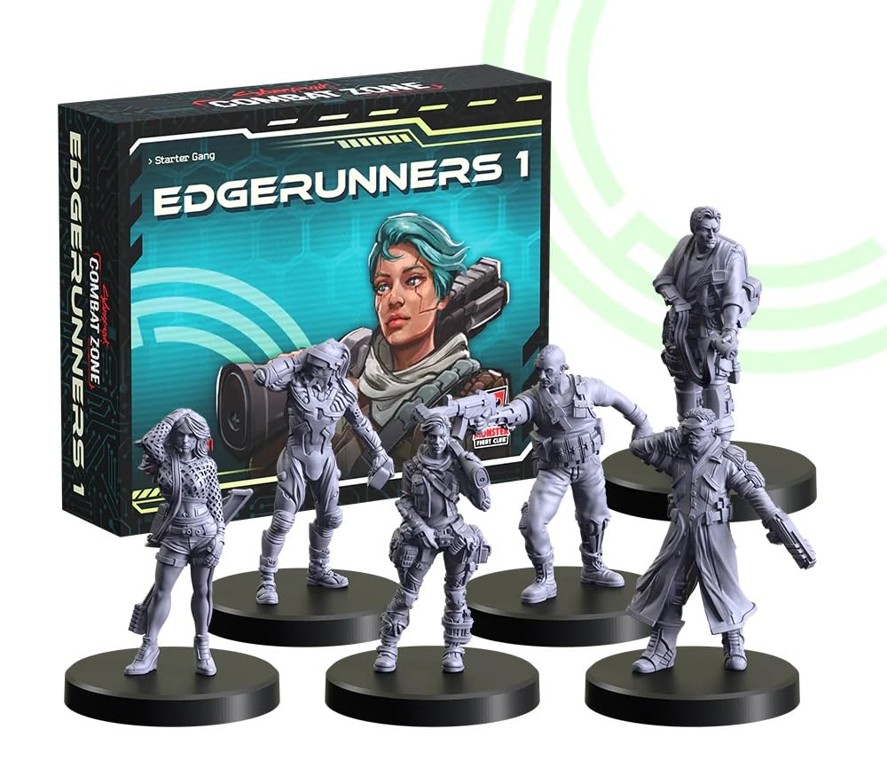 Monster Fight Club Cyberpunk Red Combat Zone Miniatures Expansion: Edgerunners 1 Starter Gang
