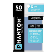 Phantom Sleeves: Sky Size 75 x 105mm: Matte Front/Back - 50 Pack - Transparent Protective Card Sleeves for Board Games, Trading Cards & Card Games
