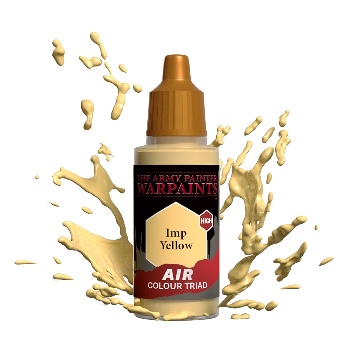 The Army Painter Warpaints Air Imp Yellow - Water Based Airbrush paint – Acrylic Paint and Primer for Tabletop Roleplaying, Boardgames, and Wargames Miniature Model Painting
