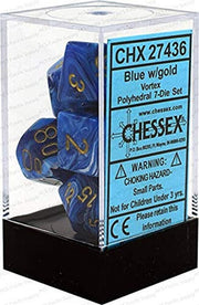 Chessex CHX27436 Dice-Vortex Blue/Gold Set