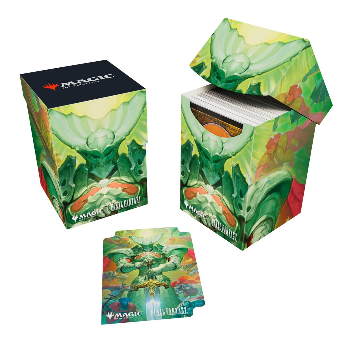 Ultra Pro - Final Fantasy x Universes Beyond Summon Knights of The Round 100+ Deck Box for Magic: The Gathering | Trading Card Accessories, Collectible Card Game Gear, Fantasy Gaming Supplies