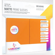 Gamegenic Matte Prime Standard-Sized Card Sleeves | 100 Pack of 66 mm by 91 mm Card Sleeves | Premium Quality Card Game Holder | Use with TCG and LCG Games | Orange Color | Made by Gamegenic