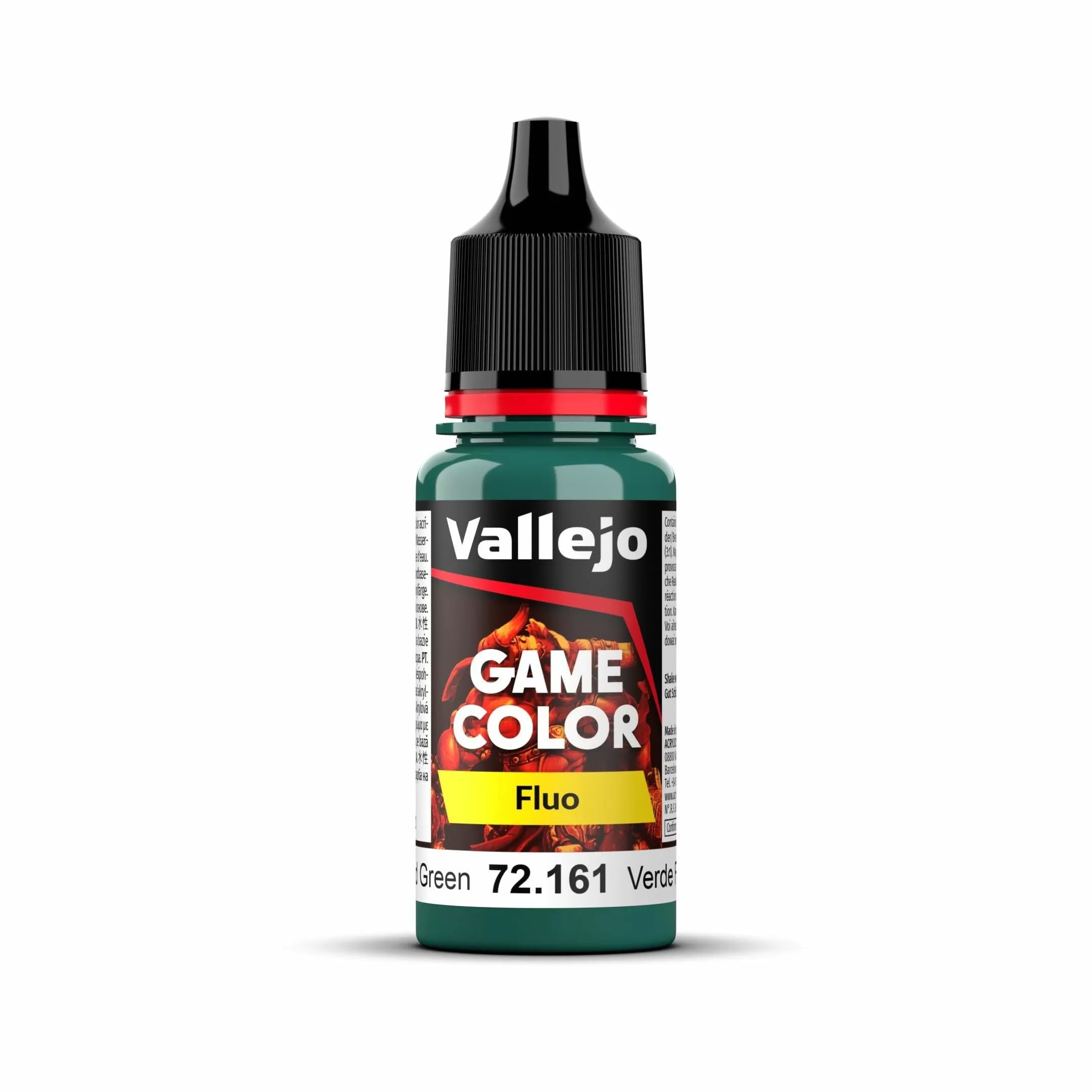 Vallejo - Game Color | Fluorescent Cold Green Paint | Perfect for Airbrushing and Great Adhesion to Figurines and Scale Models | 18 ml (0,58 fl.oz.)