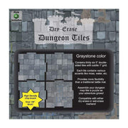 Dry Erase Dungeon Tiles, Shapes, and Sizes Graystone Five 10" & Sixteen 5" Squares