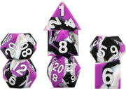 MDG 16mm Pride Sharp Edge Silicone Rubber Poly Dice Set: Asexual