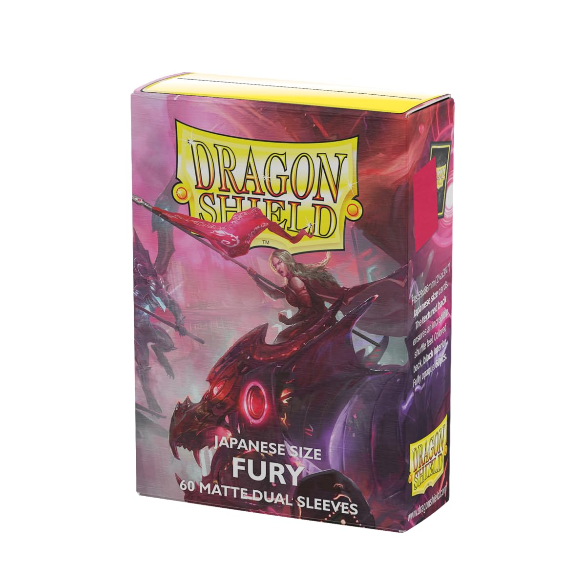 Dragon Shield - Matte Dual - Japanese Size Card Sleeves | 60 CT - Smooth & Tough Premium TCG Sleeves - Compatible with Yu-Gi-Oh, Naruto, Cardfight & Vanguard | Fury