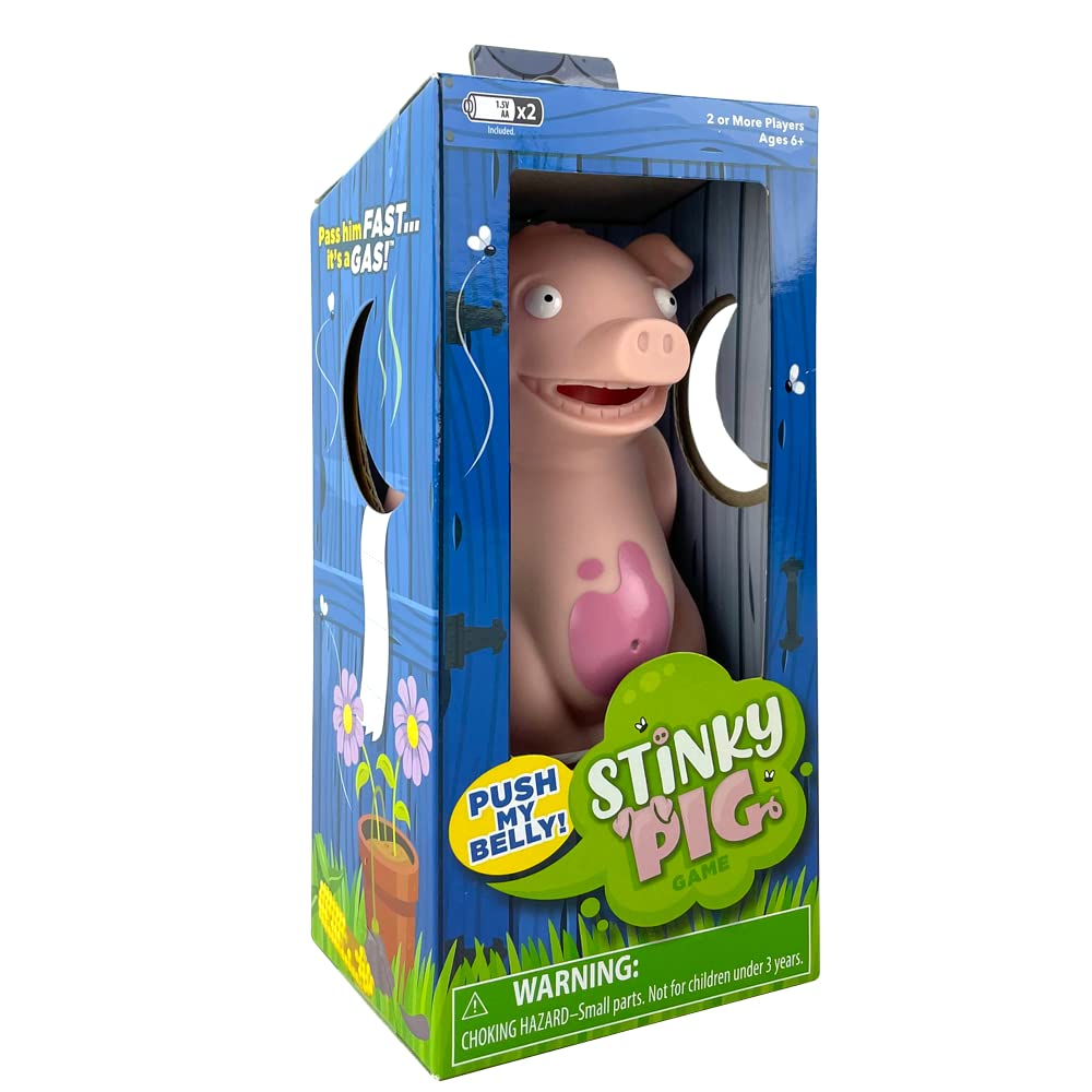 Stinky Pig Dice Games, Family Night, Fast, Musical Active Kids Game with Funny Sounds, Multi-Player, Ages 6+