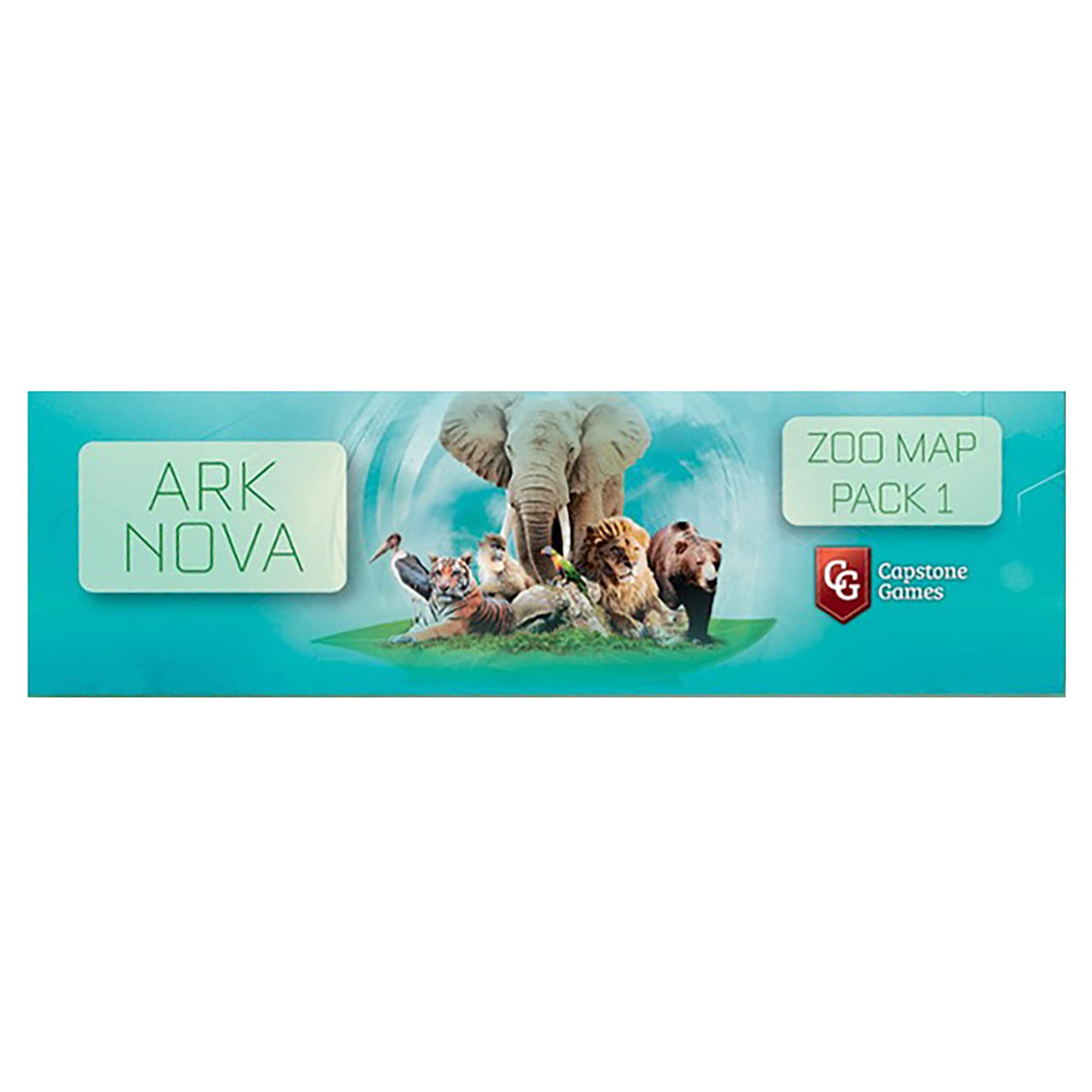 Capstone Games Ark Nova: Zoo Map Pack 1 Strategy Board Game for 1–4 Players | Competitive Euro-Style Zoo Management Expansion with Engine Building, Card Drafting, Conservation | Ages 14+, 90–150 Min