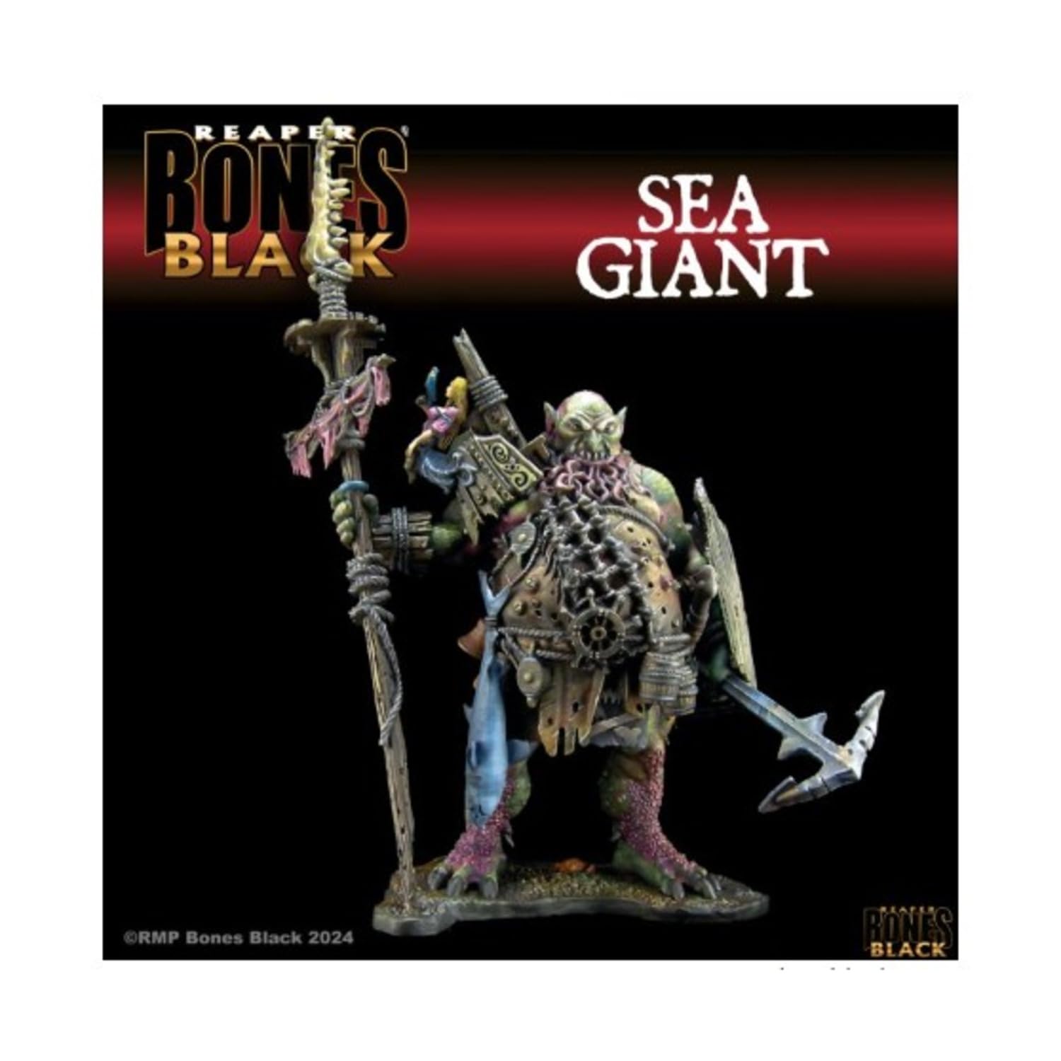 Reaper Sea Giant Miniature 25mm Heroic Scale Figure Bones Black Miniatures