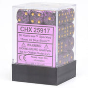 DND Dice Set-Chessex D&D Dice-12mm Speckled Hurricane Plastic Polyhedral Dice Set-Dungeons and Dragons Dice Includes 36 Dice – D6, (CHX25917)