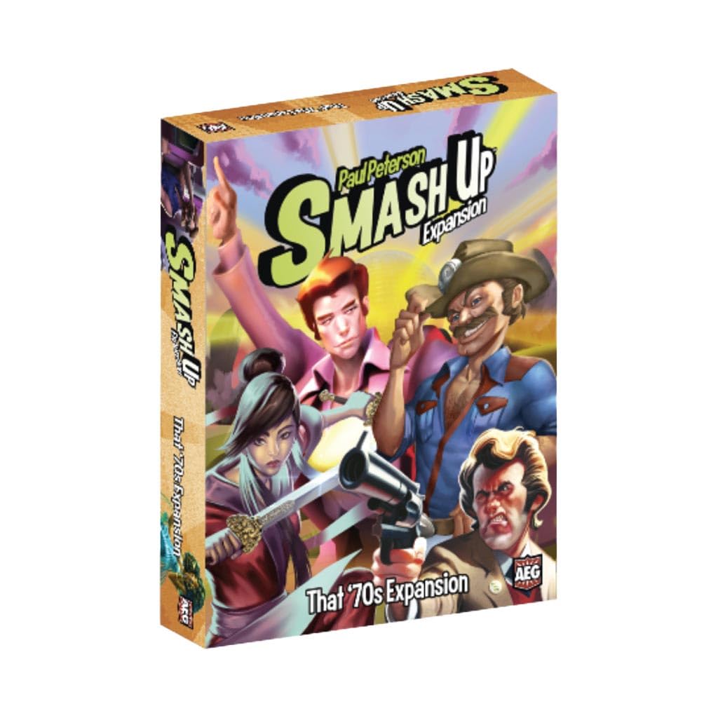AEG Smash Up: That 70s Board Game Expansion | Battle Card Game | Disco Dancers, Kung Fu Fighters, Truckers, Vigilantes | 2-4 Players | Ages 12+