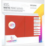 Gamegenic 100 Pack 66 x 91 mm Red Standard Size Matte Prime Sleeves (GG1027)