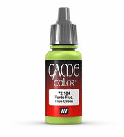 Vallejo - Game Color | Fluorescent Green Paint | Perfect for Airbrushing and Great Adhesion to Figurines and Scale Models | 18 ml (0,58 fl.oz.)