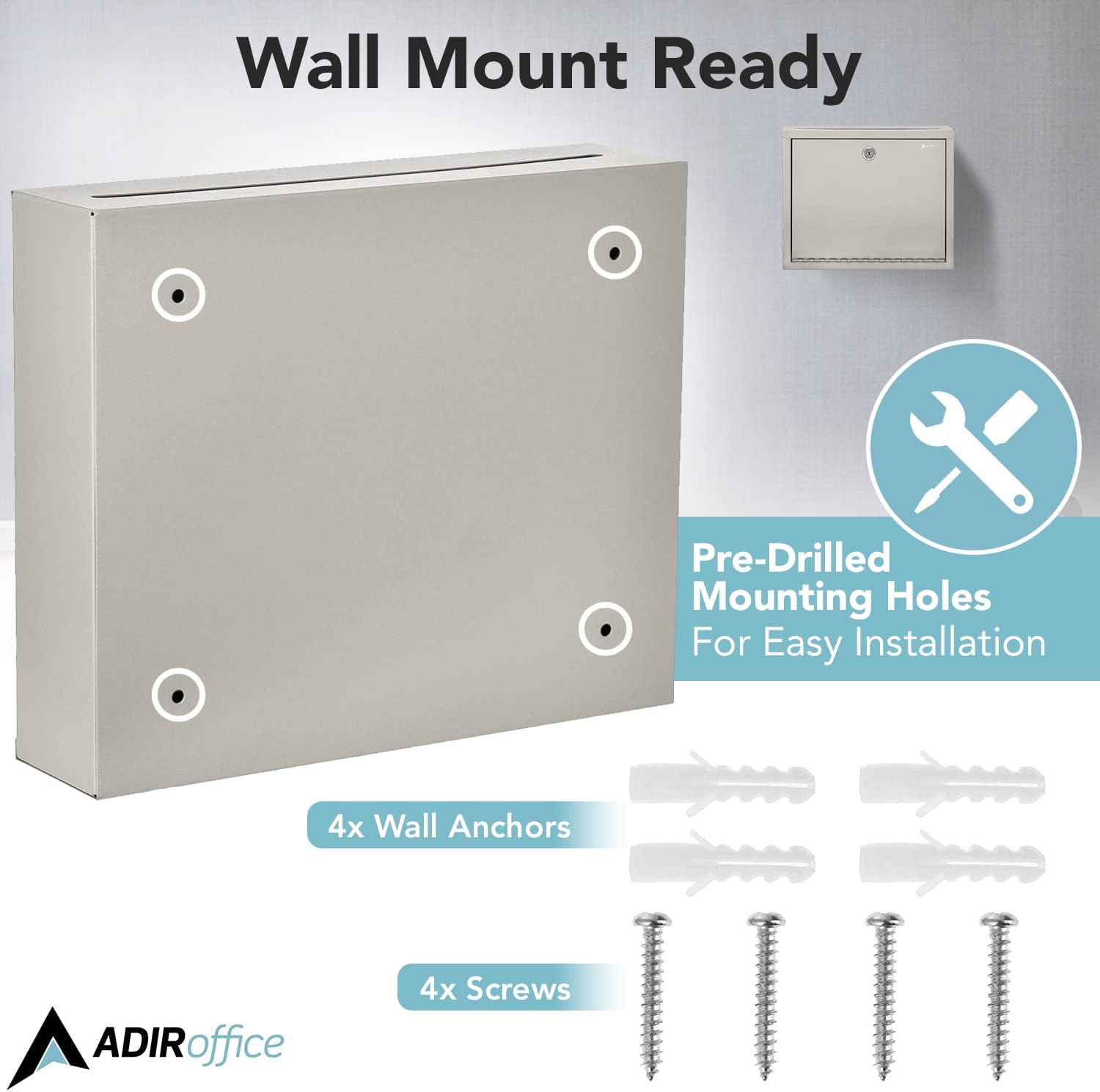 Large Size Steel Multi-Purpose Beige Drop Box