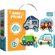 Trefl Vehicles and Jobs 4in1 Jigsaw Puzzle Baby Classic DIY Puzzle, Creative Fun, Classic Puzzle for Adults and Children from 2 Years Old