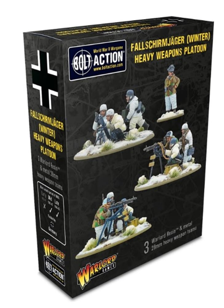 German Fallschirmjager Winter Heavy Weapon Platoon - 28mm Scale Miniatures for Bolt Action Highly Detailed World War 2 Miniatures
