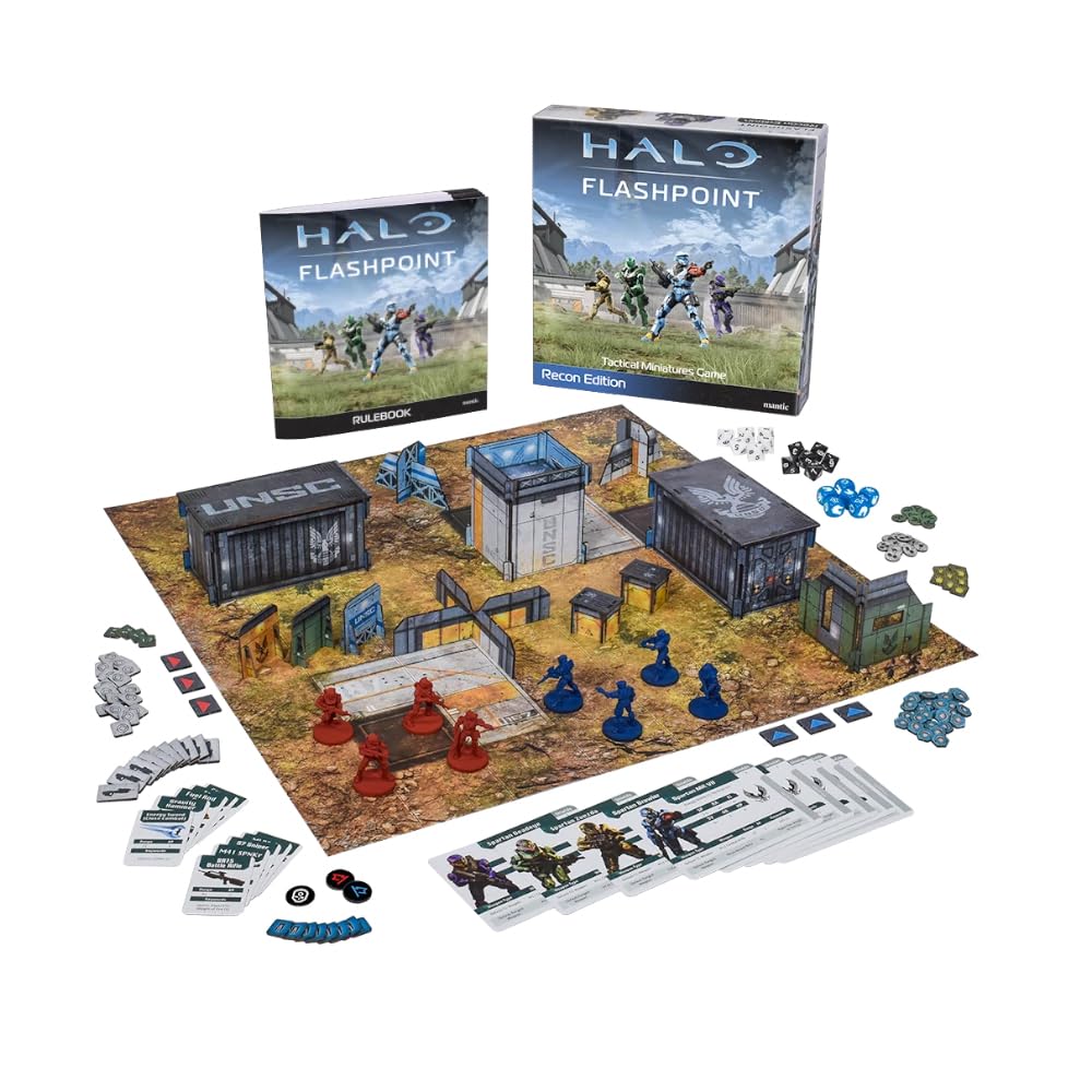 Halo: Flashpoint (Recon Edition) Tabletop Miniatures Game - Lead Spartan Fireteams! Fast-Paced Tactical Skirmish Game for Adults, Ages 14+, 2 Players, 60 Min Playtime, Made by Mantic Games