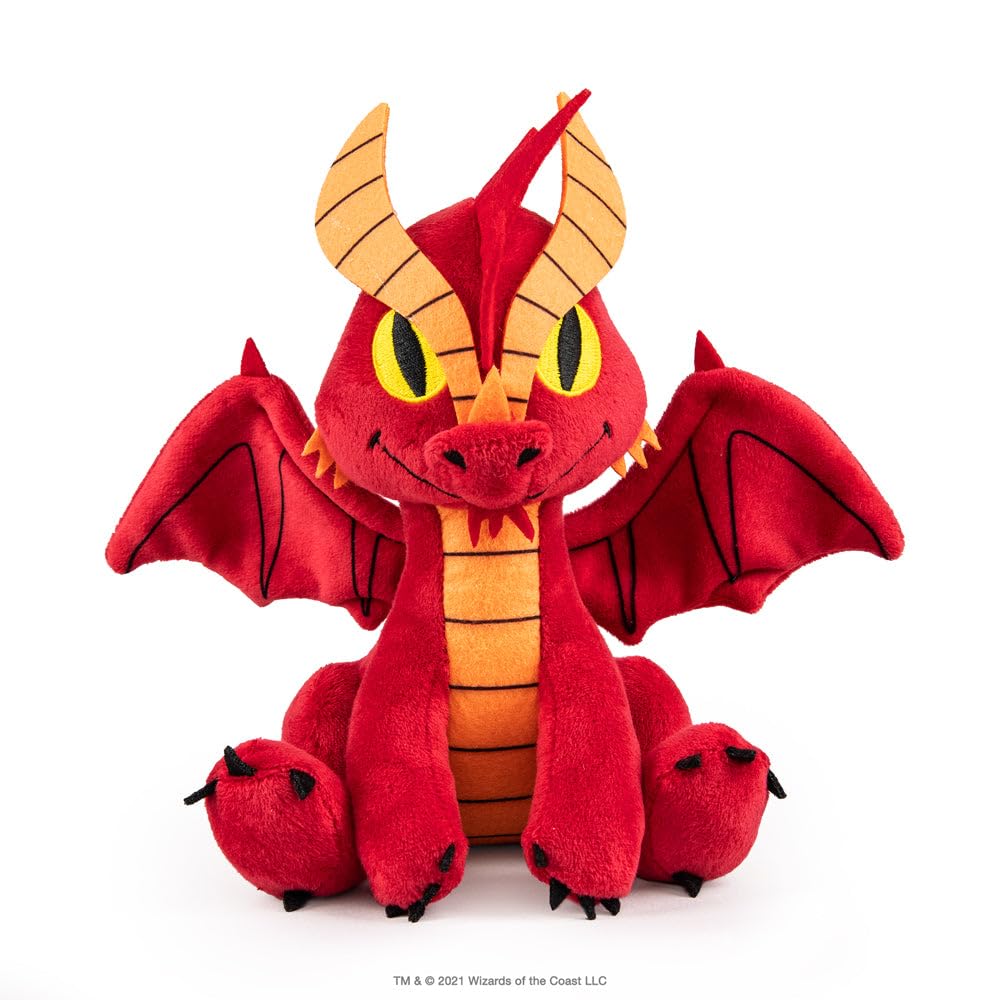 Kidrobot Phunny Plush - Red Dragon Toy, 8 inches