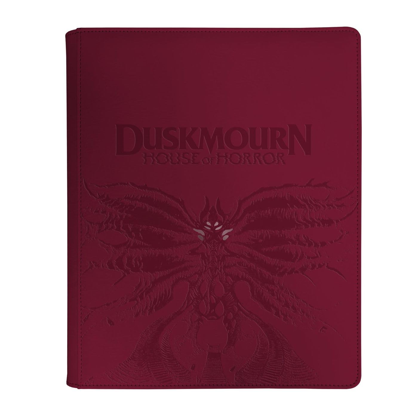 Ultra PRO - MTG Duskmourn 9-Pocket Premium Zippered PRO-Binder Creepy Leather, Stores and Protects up to 360 Standard Size Cards in Sideloading pockets, Debossed MTG Art Symbol, Zippered Closure