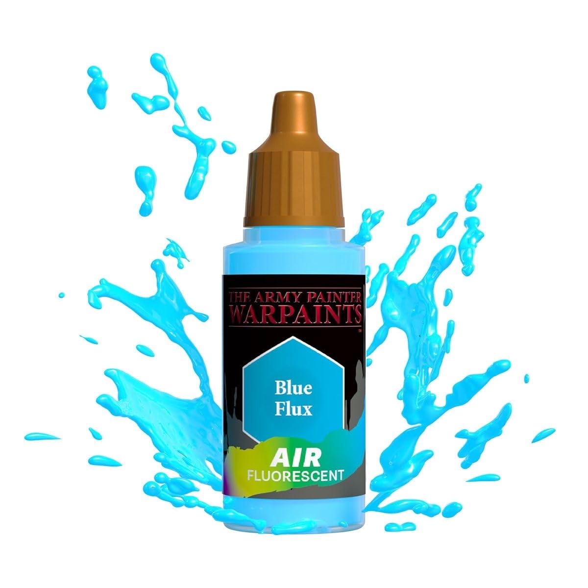 Warpaints: Fluo: Air Blue Flux – 1x 18ml Acrylic Paint by The Army Painter Hobby Paint – Dungeons and Dragons Miniatures, Warhammer 40K Miniatures, Models – TTRPG D&D DND