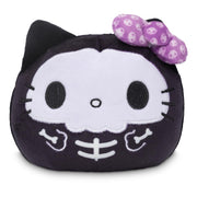 TeeTurtle Reversible Sanrio Hello Kitty 4-Inch Halloween Skull Two-Sided Flip Plush Toy with Embroidered Details - Cute Mini Collectible Plush for Kids, Teens, and Adults