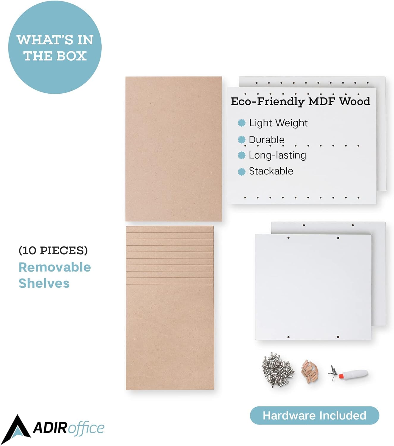 Wood 11 Compartment Vertical Paper Sorter Literature File Organizer, White 2 Pack