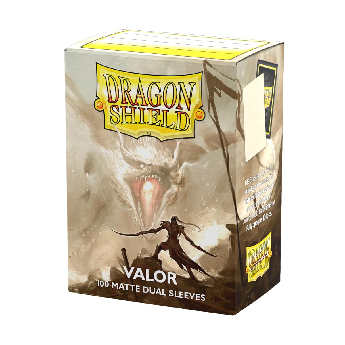 Dragon Shield | Matte Dual Standard Size Card Sleeves | 100 CT - Smooth & Tough Premium TCG Sleeves - Compatible with Pokemon, Flesh & Blood, One Piece & Magic The Gathering | Valor