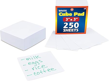 Bright Pads - 3"x3", 250 sheets, White