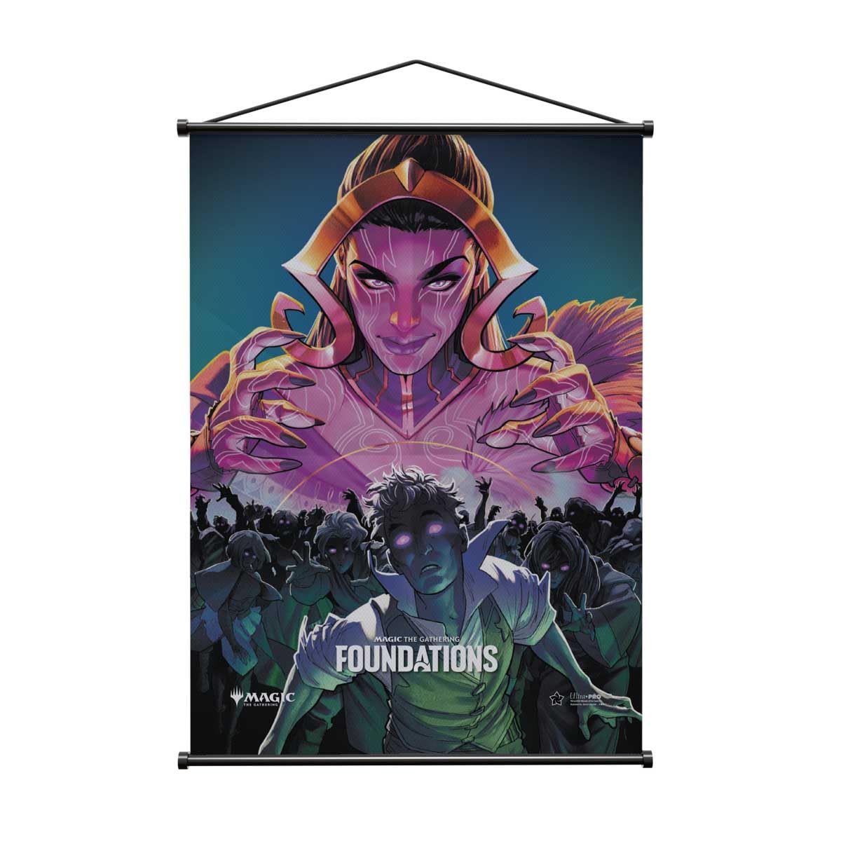 Ultra Pro - Foundations Liliana Wall Scroll for Magic: The Gathering - Elegant Room Decor, Premium Home Decor, wall decor aesthetic, poster hanger mtg or office decor wall art bedroom
