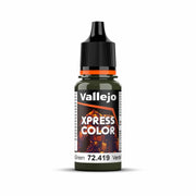 Vallejo - Xpress Color | Plague Green 18 ml. (0.6 fl.oz.) | Speedy Application and Drying | Vibrant and Saturated Tones | Allows Colors to Flow Easily over the Miniature Surface