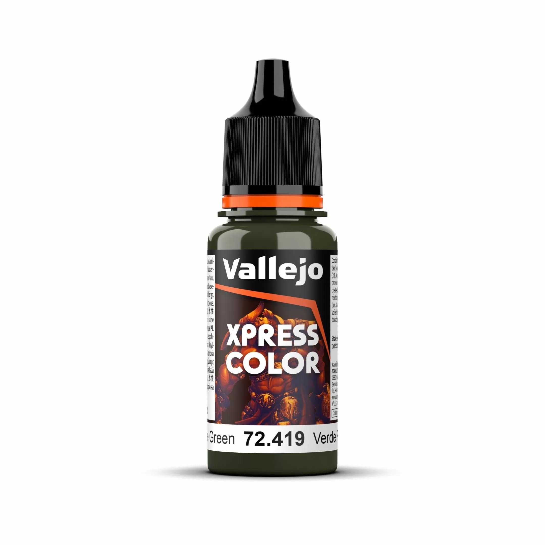 Vallejo - Xpress Color | Plague Green 18 ml. (0.6 fl.oz.) | Speedy Application and Drying | Vibrant and Saturated Tones | Allows Colors to Flow Easily over the Miniature Surface