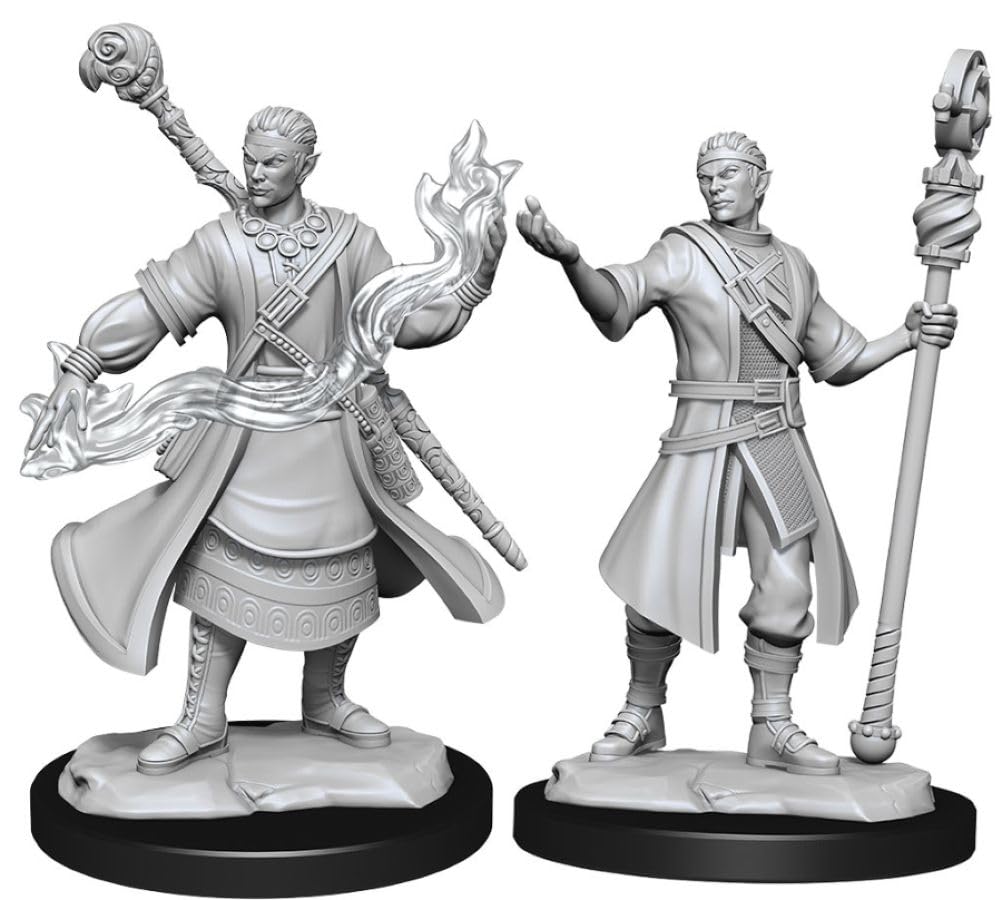 D&D: Nolzur's Marvelous Minis: Half-Elf Wizard Male Wave 14 (Unpainted)