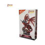 Dungeons & Lasers: Thos Dragon Miniature Figure - Tall 5.9" Height (150mm) with Scenic Base - 5E Compatible for DND and Tabletop RPG Games - Highly Detailed and Unpainted