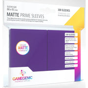 Gamegenic Matte Prime Standard-Sized Card Sleeves | 100 Pack of 66 mm by 91 mm Card Sleeves | Premium Quality Card Game Holder | Use with TCG and LCG Games | Purple Color | Made by Gamegenic