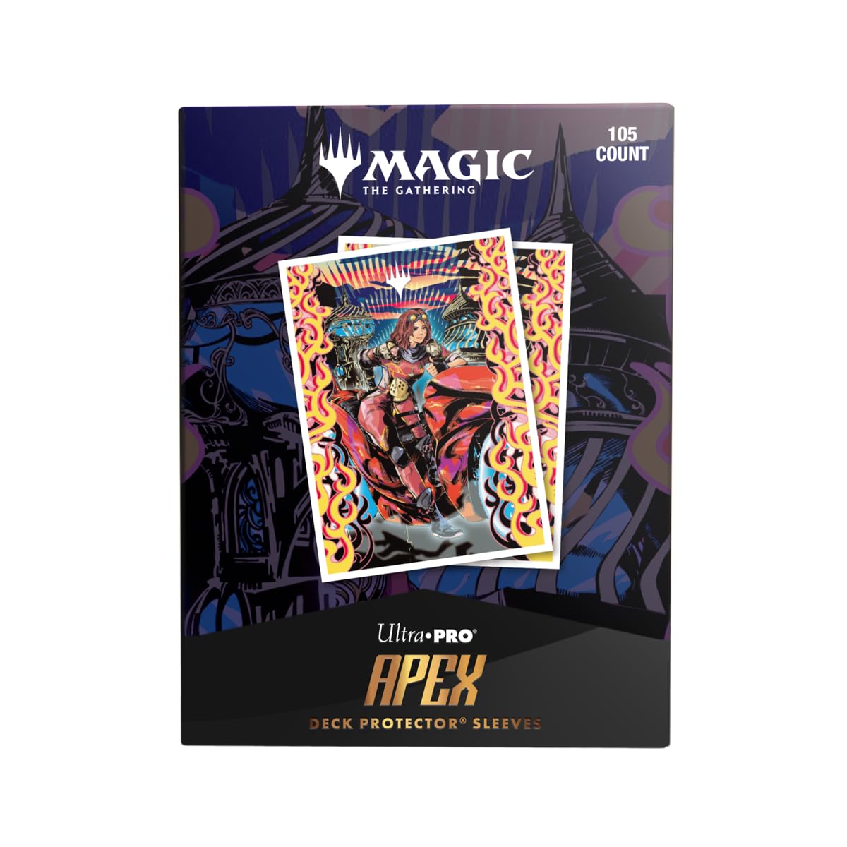 Ultra PRO - Aetherdrift Chandra, Spark Hunter 105ct APEX™ Deck Protector Sleeves for Magic: The Gathering, Sports Cards, MTG, D&D Cards, Sized to Fit Standard Size Cards, Gaming Accessory