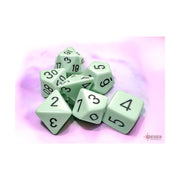 7-set Opaque Polyhedral Pastel Green/black